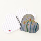 Abstracte Narcissen Hart Notebook Notitieboek (Binnen)