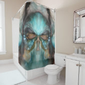 Abstracte Native American Viking Mask Skull Douchegordijn (In situ)