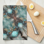 Abstracte Native American Viking Mask Skull Theedoek (Quarter Fold)