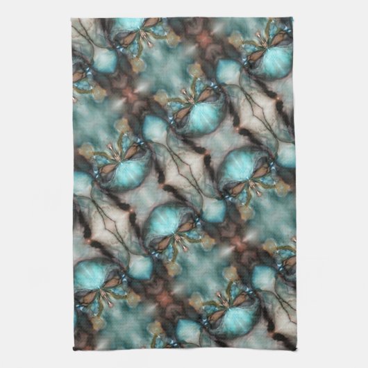 Abstracte Native American Viking Mask Skull Theedoek (Verticaal)