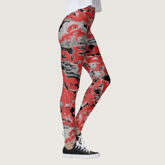 Abstracte natte verf leggings (Rechts)