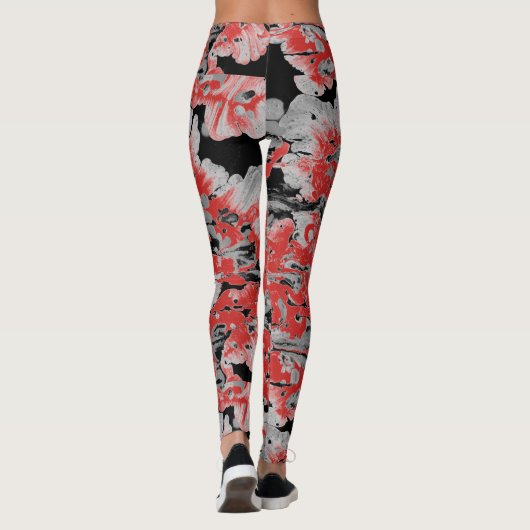 Abstracte natte verf leggings (Achterkant)