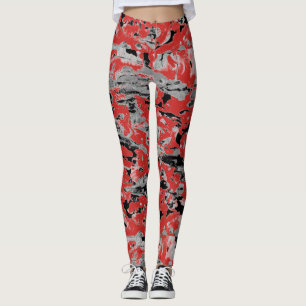 Abstracte natte verf leggings