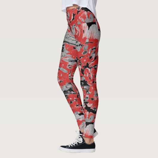 Abstracte natte verf leggings (Links)