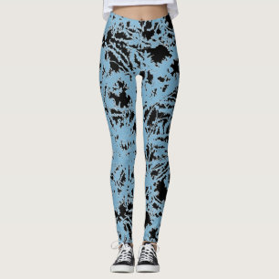 Abstracte natte verf leggings