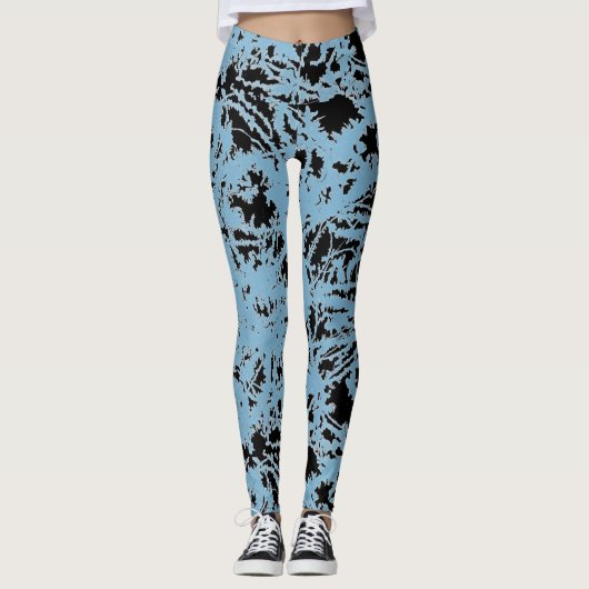 Abstracte natte verf leggings (Voorkant)