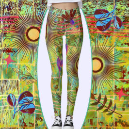 Abstracte Natuur Art Leggings