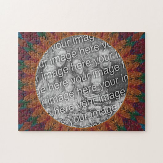 Abstracte Natuur Art Lijst Creëer Uw eigen foto Legpuzzel (Horizontaal)