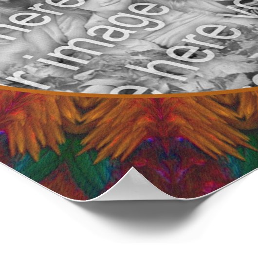 Abstracte Natuur Art Lijst Creëer Uw eigen foto Poster (Hoek)