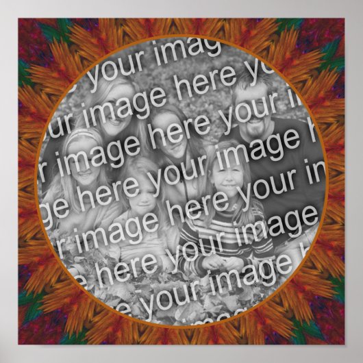 Abstracte Natuur Art Lijst Creëer Uw eigen foto Poster (Voorkant)