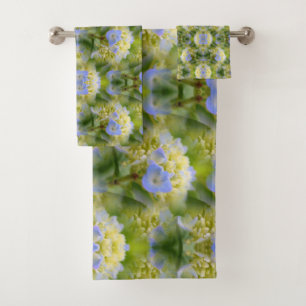 Abstracte Natuur blauwe hydrangea ventilator Bad Handdoek