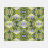 Abstracte Natuur blauwe hydrangea ventilator Fleece Deken (Voorkant (Horizontaal))