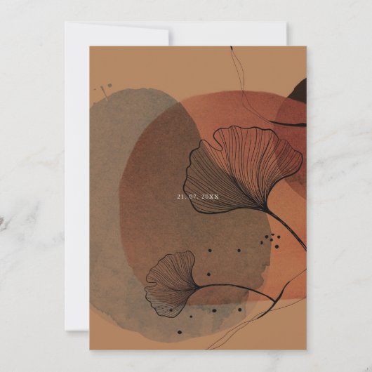 Abstracte Natuur Bloem Kaart (Achterkant)