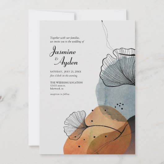 Abstracte Natuur Bloemig Kaart (Voorkant)