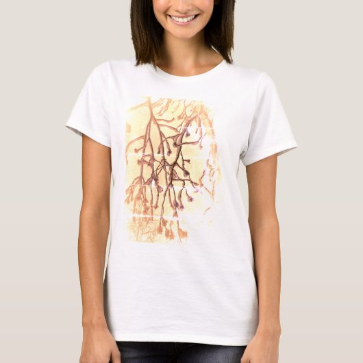 Abstracte Natuur Boom Sneeuw T-shirt (Voorkant)