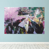 Abstracte Natuur Canvas afdrukken (Insitu (Houten vloer))