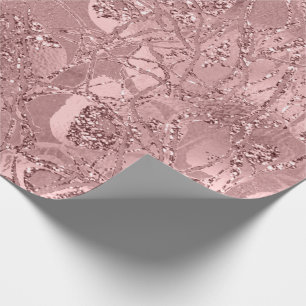 Abstracte Natuur Cellen Gold Roos Blush Cadeaupapier