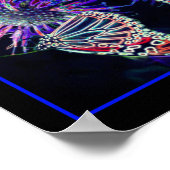 Abstracte Natuur elektrovlinder Poster (Hoek)