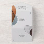 Abstracte Natuur Floral All In One Uitnodiging (Buitenkant)