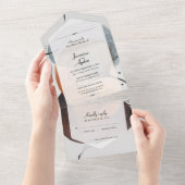 Abstracte Natuur Floral All In One Uitnodiging (Afscheurbaar)