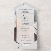 Abstracte Natuur Floral All In One Uitnodiging (Binnen)