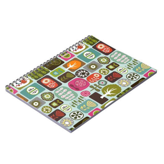 Abstracte Natuur Iconen Notitieboek (Linkerzijde)