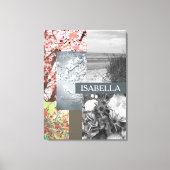 Abstracte Natuur in Collage Aangepaste naam en tek Canvas Afdruk (Voorkant)