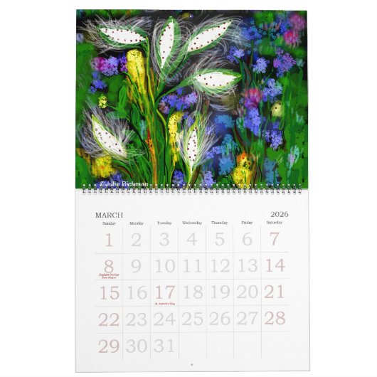 Abstracte Natuur Kalender (Mar 2026)