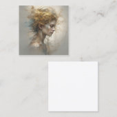 Abstracte natuur kan een rustgevende omhelzing bie vierkante visitekaartje (Voorkant / Achterkant)