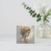 Abstracte natuur kan een rustgevende omhelzing bie vierkante visitekaartje (Staand voorkant)