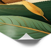 Abstracte Natuur kunst - organische bladeren en fl Perfect Poster (Hoek)