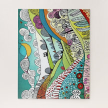 Abstracte Natuur Line Art Doodle van het plattelan