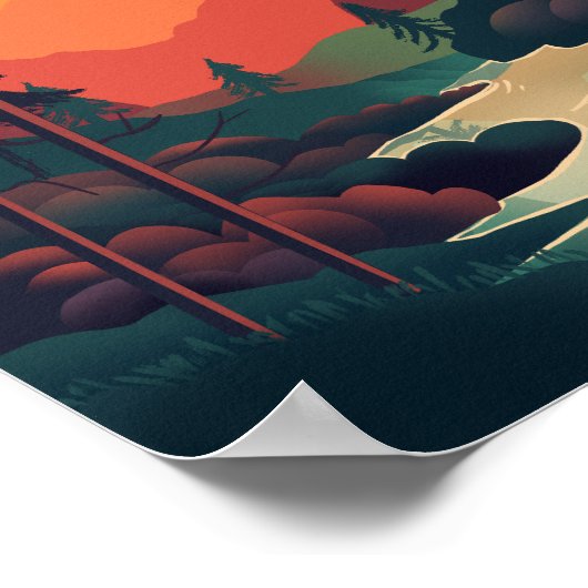 Abstracte Natuur Modern Wall Art poster (Hoek)