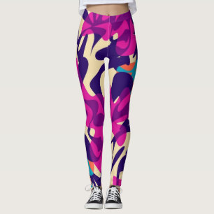 Abstracte natuur Naadloze Kleurrijke Patroon Leggi Leggings