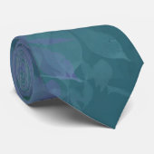 Abstracte Natuur-schaduwen van Blauwgroen Blauwe P Stropdas (Opgerold)