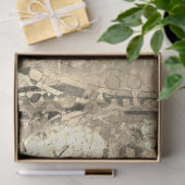 Abstracte natuur sepia kleurtoon vreemde kunst tissuepapier (Geschenk)