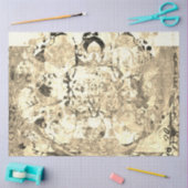 Abstracte natuur sepia kleurtoon vreemde kunst tissuepapier (Craft)