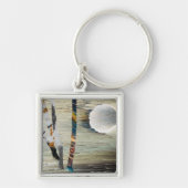 Abstracte natuur sleutelhanger (Voorkant)