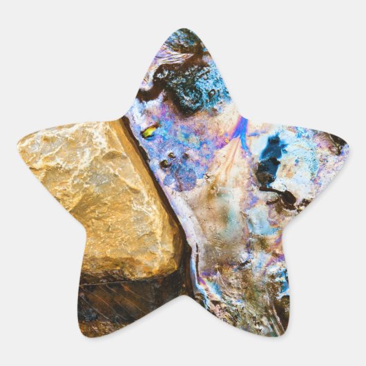 abstracte natuur stille water ster sticker (Voorkant)