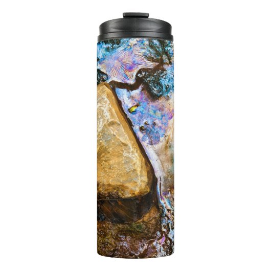 abstracte natuur stilstaand water thermosbeker (Voorkant)