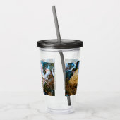 abstracte natuur stilwater acryl drinkbeker (Links)