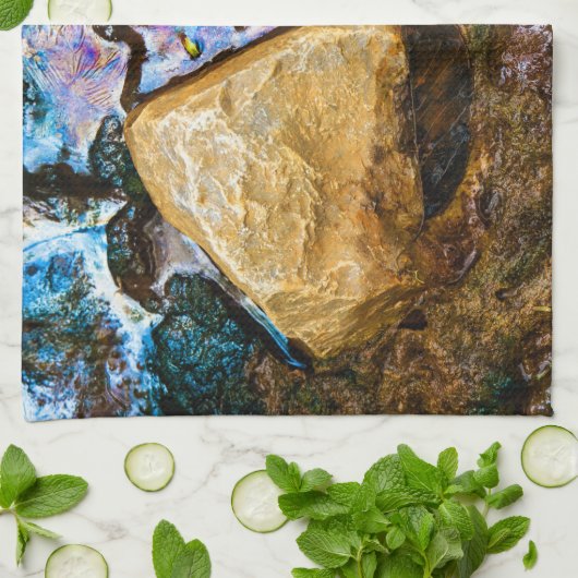 abstracte natuur stilwater theedoek (Gevouwen)