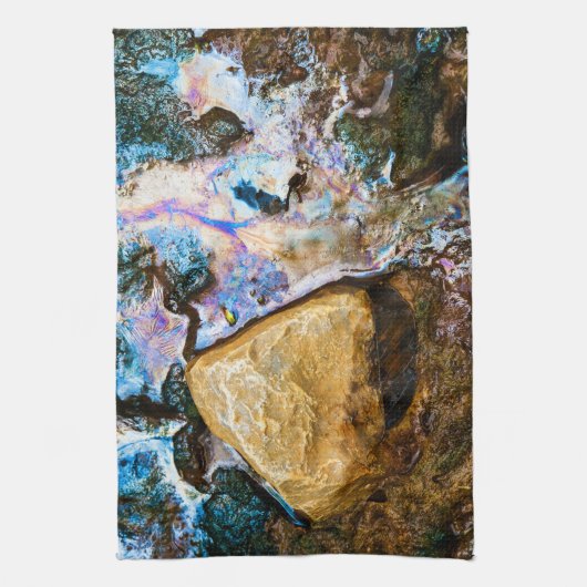 abstracte natuur stilwater theedoek (Verticaal)