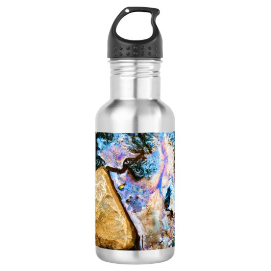 abstracte natuur stilwater waterfles (Voorkant)