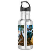 abstracte natuur stilwater waterfles (Achterkant)
