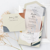 Abstracte Natuur Sunrise All In One Uitnodiging