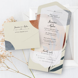 Abstracte Natuur Sunrise All In One Uitnodiging