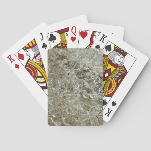 Abstracte Natuur Textuur van Gletsjerijs Pokerkaarten (Achterkant)