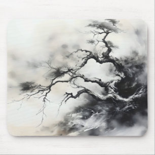 Abstracte Natuur Tree Ink Painting Muismat