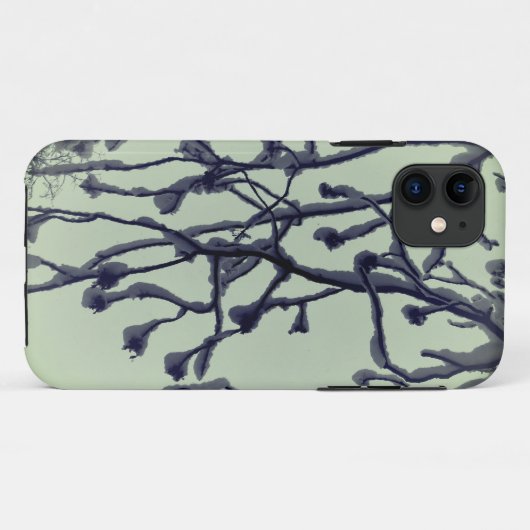 Abstracte Natuur Tree Snow iPhone / iPad hoesje (Achterkant (horizontaal))